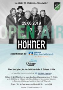 Der Vorverkauf beginnt im neuen Sportheim! 100 Jahre SCC - Höhner Open-Air-Konzert auf dem alten Sportplatz @ Scharmede, Neuer Sportplatz | Salzkotten | Nordrhein-Westfalen | Deutschland