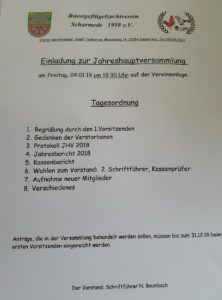 Jahreshauptversammlung des RGZV Scharmede @ Geflügelzuchtanlage | Salzkotten | Nordrhein-Westfalen | Deutschland