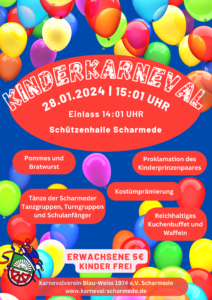 Kinderkarneval @ Schützenhalle Scharmede