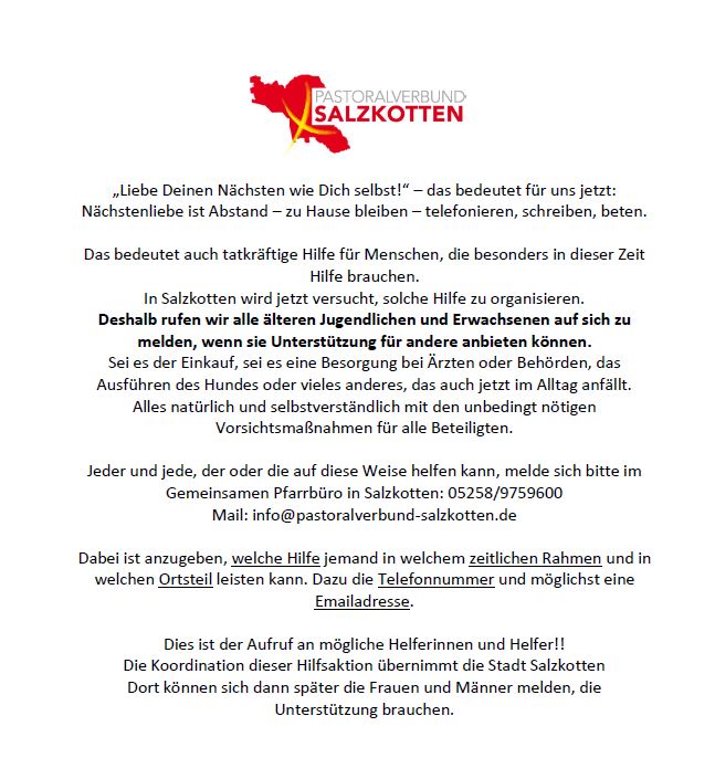 Aufruf an mögliche Helferinnen und Helfer!! - Bürger- und Heimatverein ...