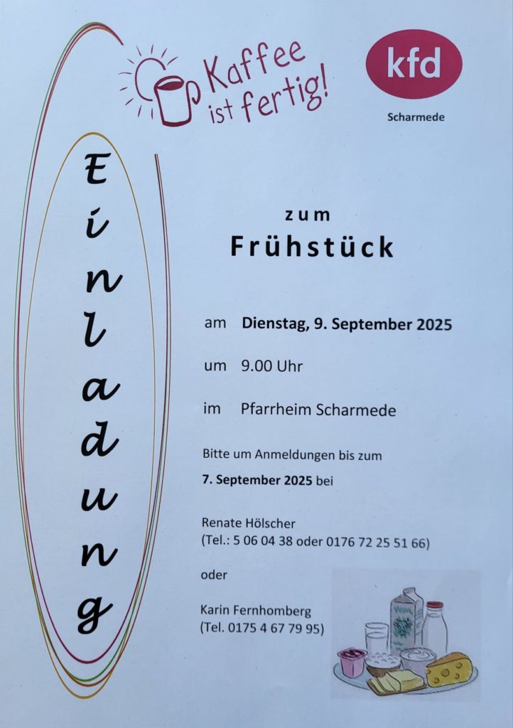 kfd-Frauenfrühstück im Pfarrheim @ St. Petrus und Paulus-Kirche, Scharmede | Salzkotten | Nordrhein-Westfalen | Deutschland
